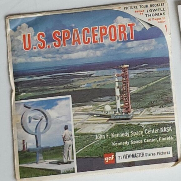 VINTAGE View Master Reel U.S. Spaceport John F. Kennedy Space Center NASA 21 GAF - Picture 1 of 6